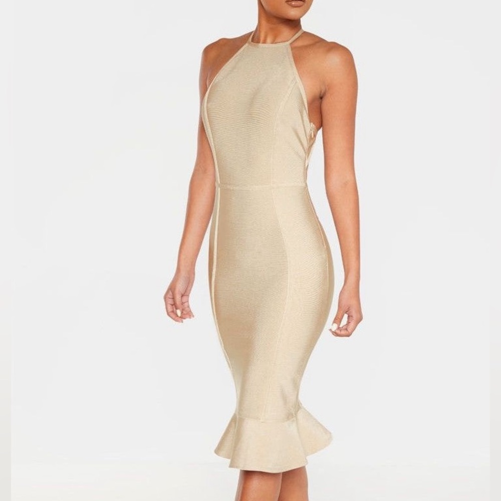 Champagne bandage dress